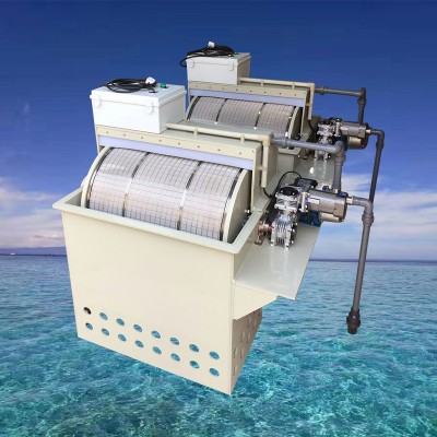 廣州廠家產(chǎn)銷水產(chǎn)循環(huán)水養(yǎng)殖滾筒過濾開式微濾機PP材質(zhì)50噸(淡水)