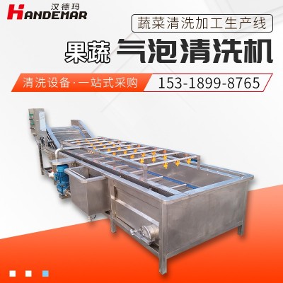 廠家洗菜機全自動水果蔬菜清洗設(shè)備 大型商用白菜菠菜氣泡清洗機