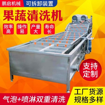 全自動商用果蔬清洗機 多功能水果氣泡清洗機 沖浪式蔬菜清洗機