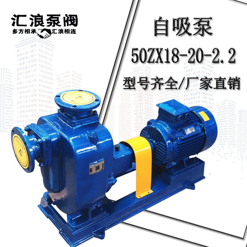 匯浪泵閥 ZW ZX 無堵塞污水泵 分體直連式自吸泵 50ZX18-20-2.2