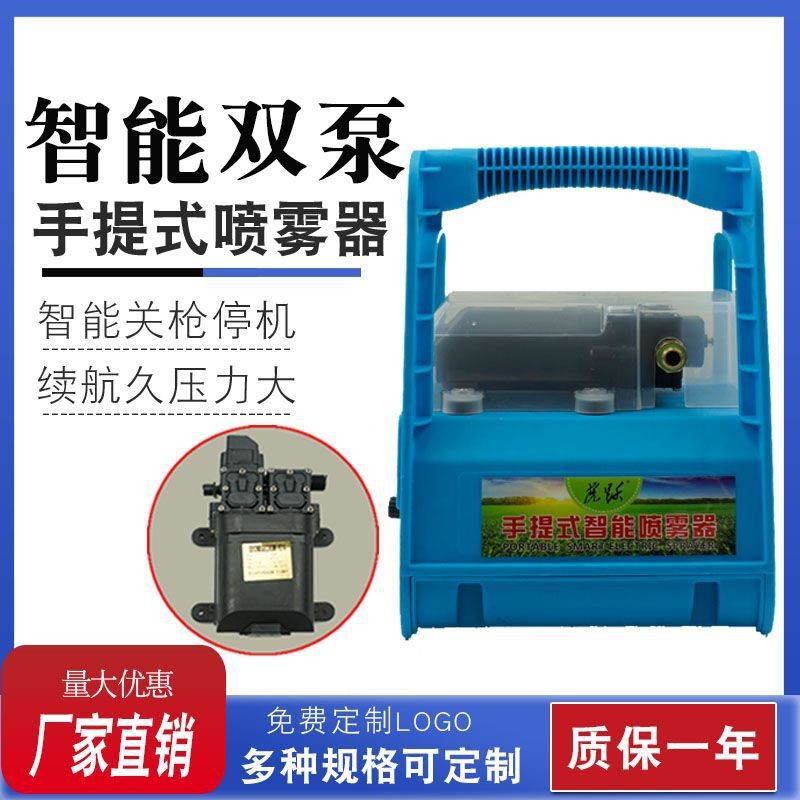 廠家直銷新款手提式農用電動智能噴霧器消毒機打藥機大功率泵頭