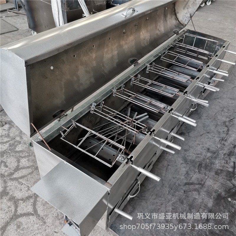 廠家供應全自動烤兔機 木炭燒烤電動旋轉烤兔機器價格 手撕烤兔機