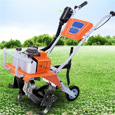 山坡地旋耕松土除草機(jī)輕便手推式小型微耕機(jī)辣椒玉米地開溝起壟機(jī)