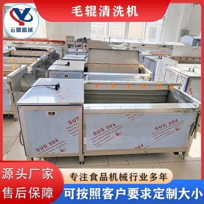 全自動毛輥清洗機 豬頭豬蹄羊蹄去毛清洗機 肉類皮毛毛刷清洗機器