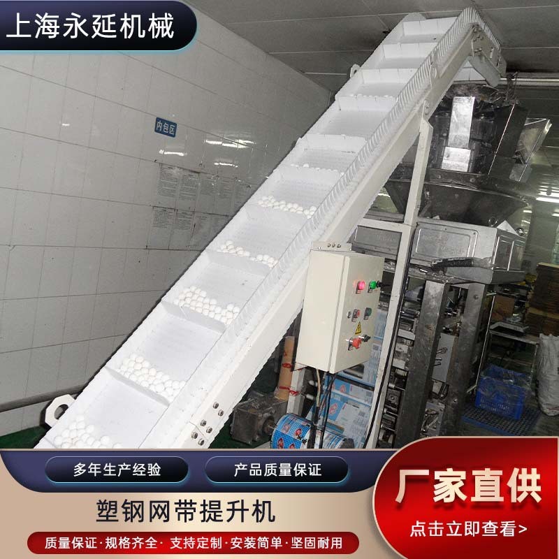 塑鋼網(wǎng)帶提升機塑料輸送機提升機物料輸送上傳流水線機器設(shè)備廠家
