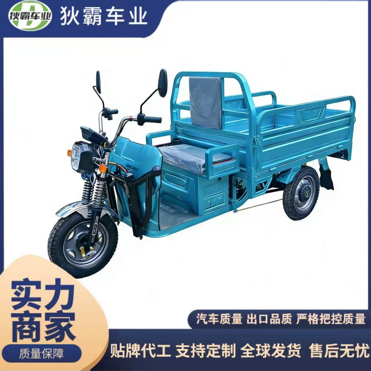 跨境電動(dòng)三輪車貨車載重王拉貨大功率農(nóng)用三輪電瓶車三輪摩托車