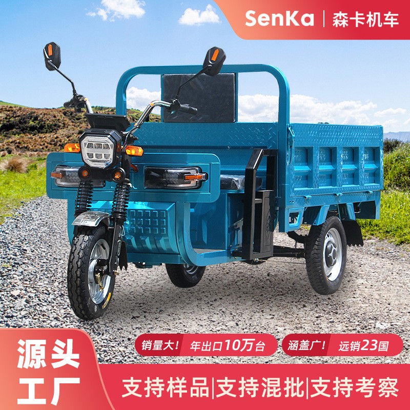 1.6米三輪車電動(dòng)貨車爬坡載重拉貨載貨三蹦子農(nóng)用家用貨運(yùn)大車廂