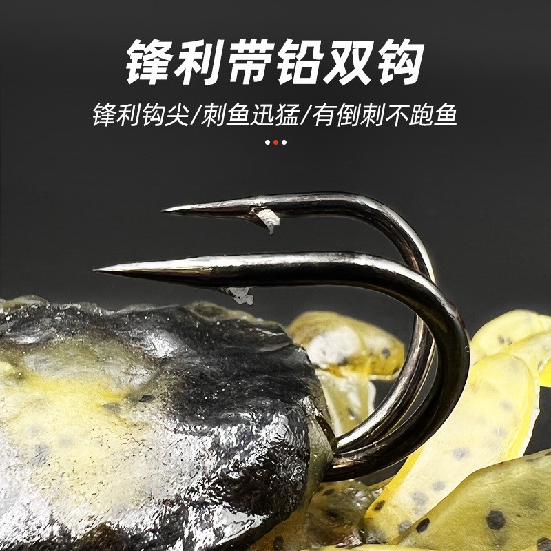 閑暇客 路亞餌假餌仿生軟餌3D帶鉤軟螃蟹軟餌 仿生假魚餌  2個