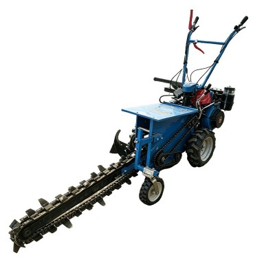 鏈條式開溝機(jī) 果園施肥管線開槽深淺可調(diào) 鏈條開溝機(jī)小型挖溝機(jī)