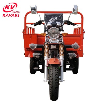 新款KAVAKI三輪車擺攤農用快遞燃油代步自卸載貨三輪車三輪摩托車